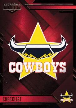 2020 NRL Elite - Mojo Ruby #MR073 North Queensland Cowboys Checklist Front